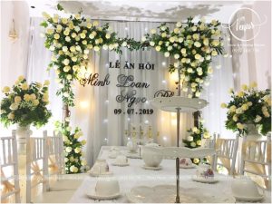 trang tri lễ ăn hỏi nhà gái