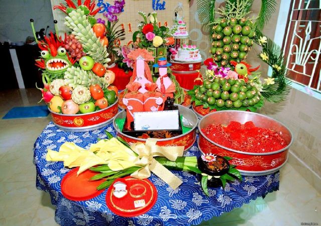 8 mâm quả đám cưới gồm những gì