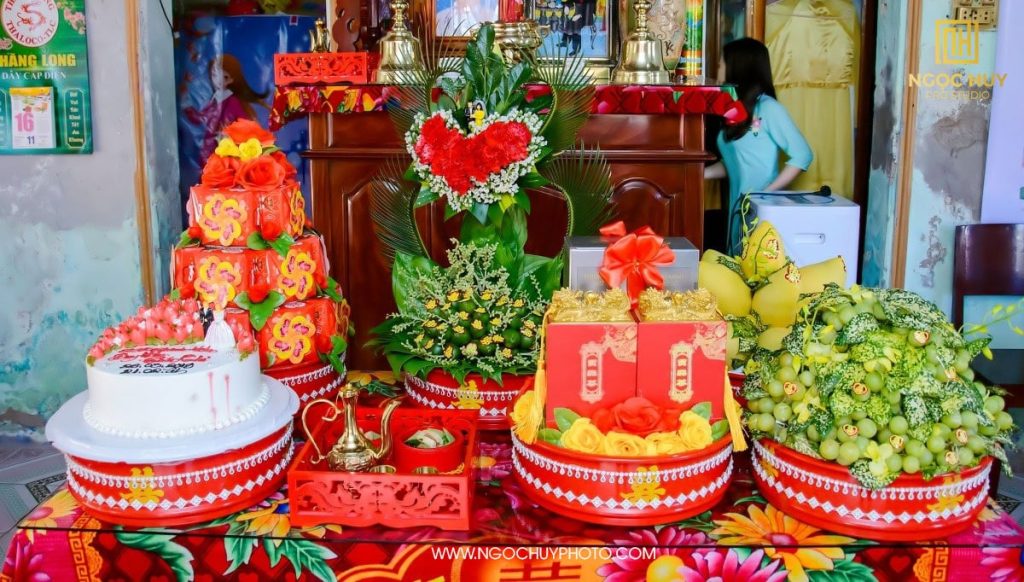 Cách trang trí mâm quả cưới hỏi