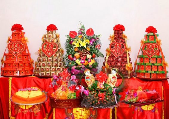 Đặt mâm quả cưới hỏi