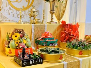 Mâm quả đám cưới người hoa