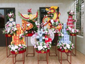 Tráp ăn hỏi sơn mài