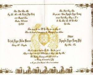 In thiệp cưới khi bố mẹ đều mất